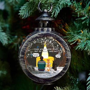 Personalized Your Wings Were Ready Pet Memorial Christmas Ornament Angel Dogs LED Lantern Keepsake Vintage Style Bereavement Gift for Grieving Owners Sympathy Tree Decoration-79QVJ