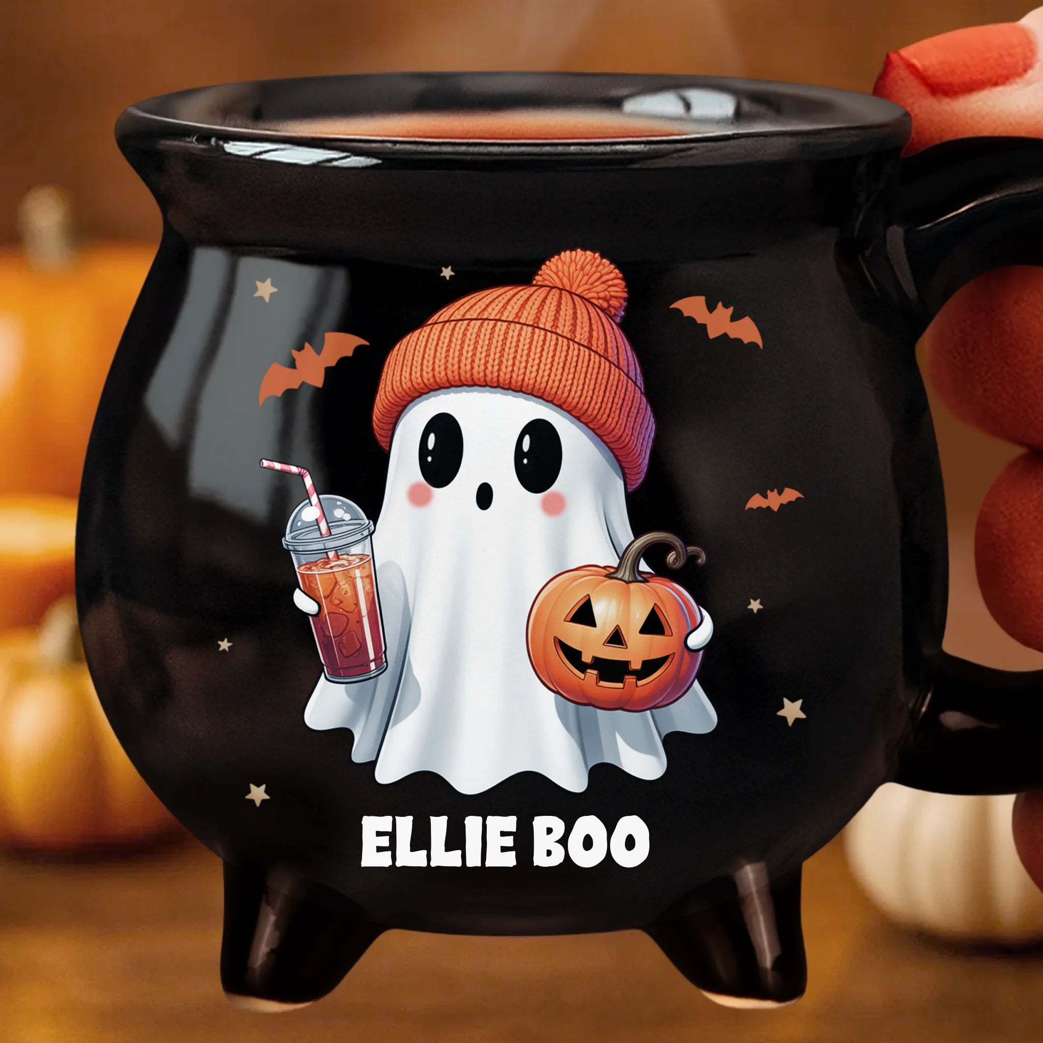 Custom 12oz Ceramic Cauldron Coffee Mug Witchy Gifts For Besties Sisters BFF Family Yourself Trick Or Treat Yourself