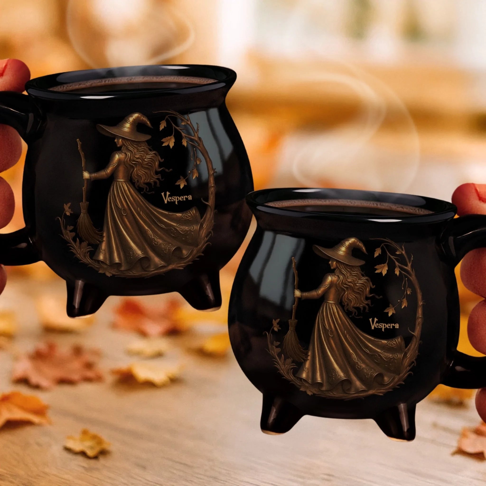 Custom 12oz Ceramic Cauldron Coffee Mug Witchy Gifts For Besties Sisters BFF Family Yourself Midnight Magic