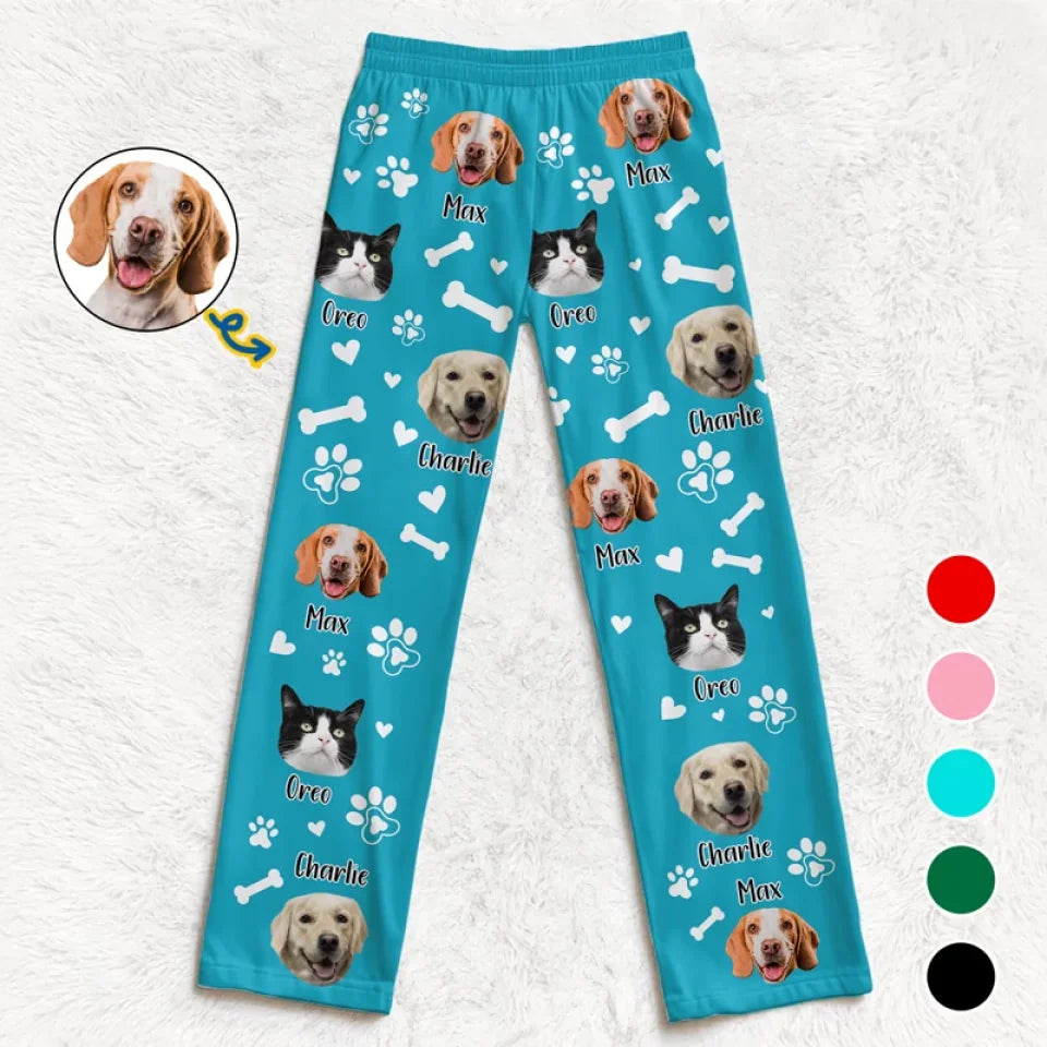 Custom Photo A House Is Not A Home Without Pets  Dog & Cat Personalized Custom Pajama Pants  Christmas Gift For Pet Owners Pet Lovers