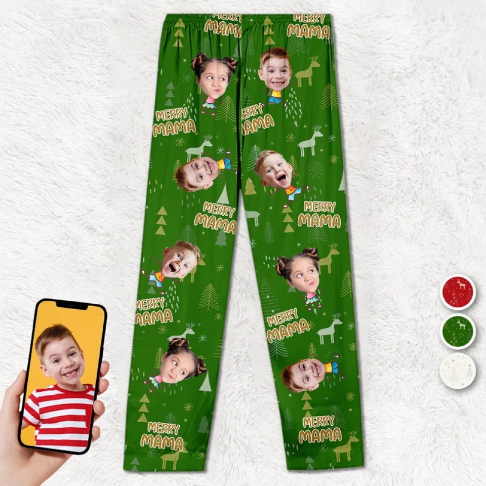 Custom Photo Christmas Good Cheer Is Found With Family  Family Personalized Custom Pajama Pants  Christmas Gift For Family Members