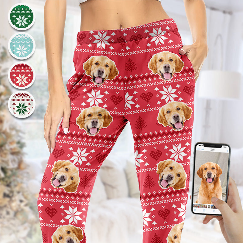 Custom Photo Christmas Is Coming To Town  Dog & Cat Personalized Custom Face Photo Pajama Pants  New Arrival Christmas Gift For Pet Owners Pet Lovers
