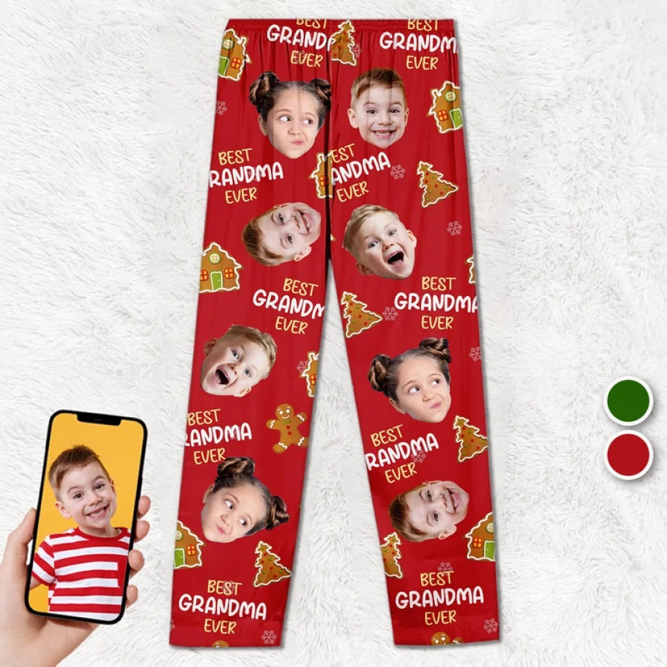Custom Photo Christmas Keeps Us All Sticking Together  Family Personalized Custom Pajama Pants  Christmas Gift For Family Members
