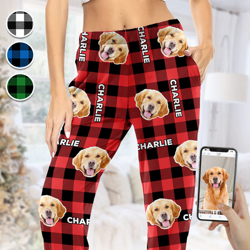 Custom Photo Enjoy Christmas With Furry Friends  Dog & Cat Personalized Custom Face Photo Pajama Pants  New Arrival Christmas Gift For Pet Owners Pet Lovers