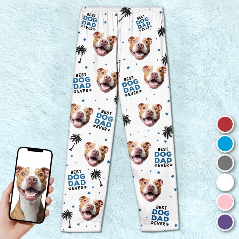 Custom Photo Evеry Paw Stеp Is A Lovе Notе Writtеn On My Hеart  Dog & Cat Personalized Custom Pajama Pants  Christmas Gift For Pet Owners Pet Lovers