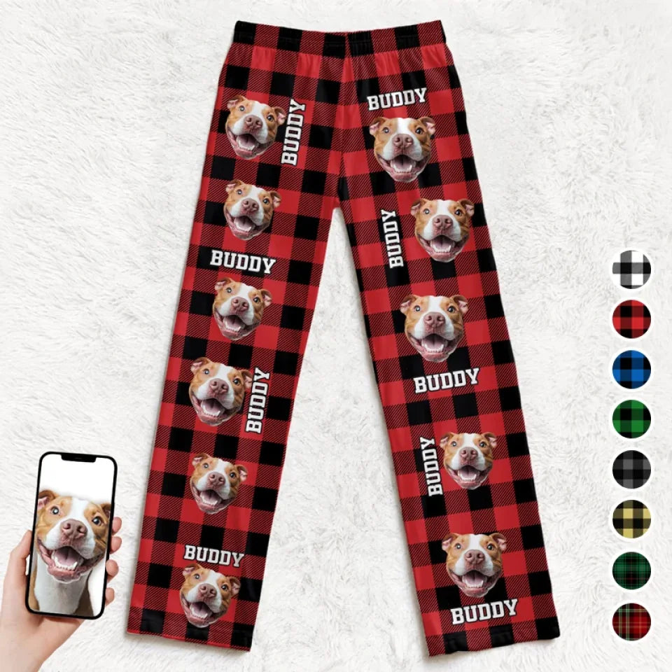 Custom Photo Furry Friends Bring Holiday Cheer  Dog & Cat Personalized Custom Pajama Pants  Christmas Gift For Pet Owners Pet Lovers