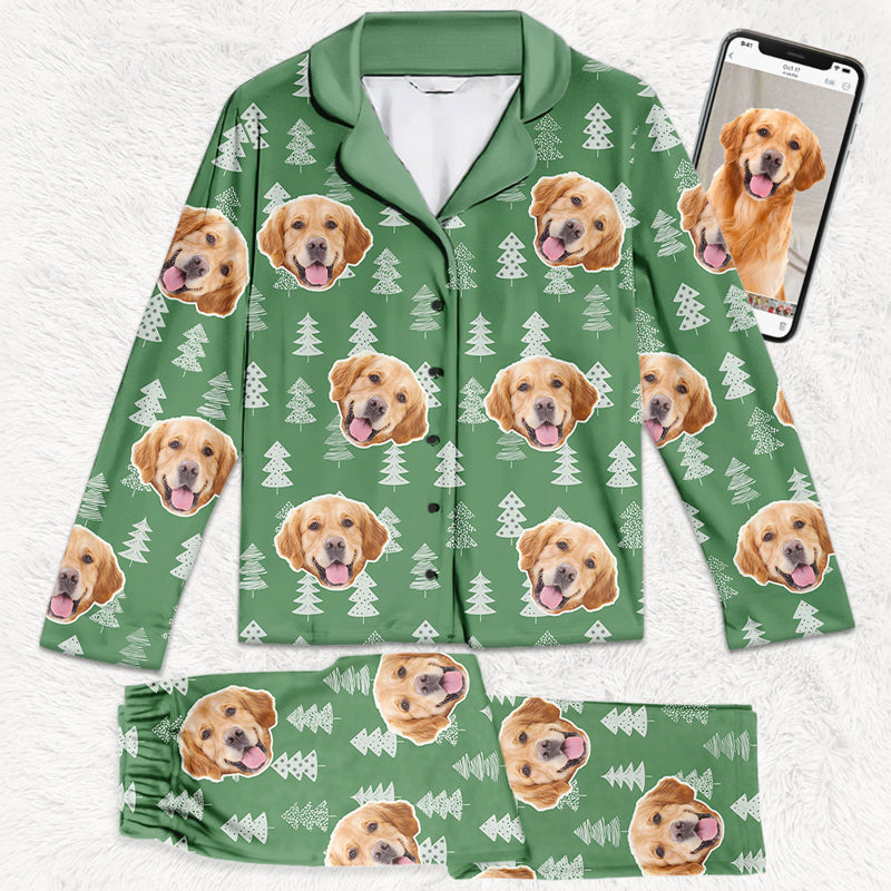 Custom Photo Have A Pawsative And Happy Holiday  Dog & Cat Personalized Custom Face Photo Pajamas  Christmas Gift For Pet Owners Pet Lovers
