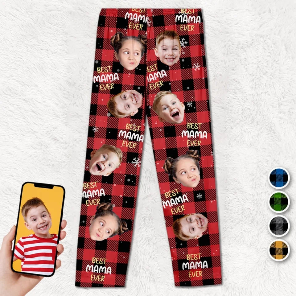 Custom Photo May Your Christmas Be Blessed With The Love And Laughter Of Family  Family Personalized Custom Pajama Pants  Christmas Gift For Family Members
