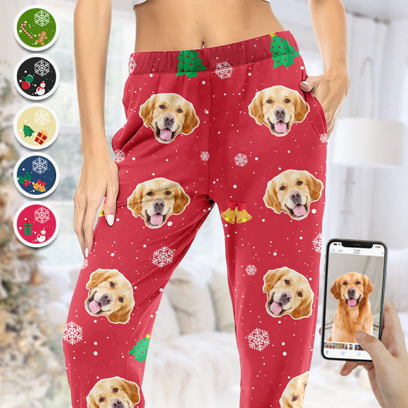 Custom Photo Me & My Pets  Dog & Cat Personalized Custom Face Photo Pajama Pants  New Arrival Christmas Gift For Pet Owners Pet Lovers