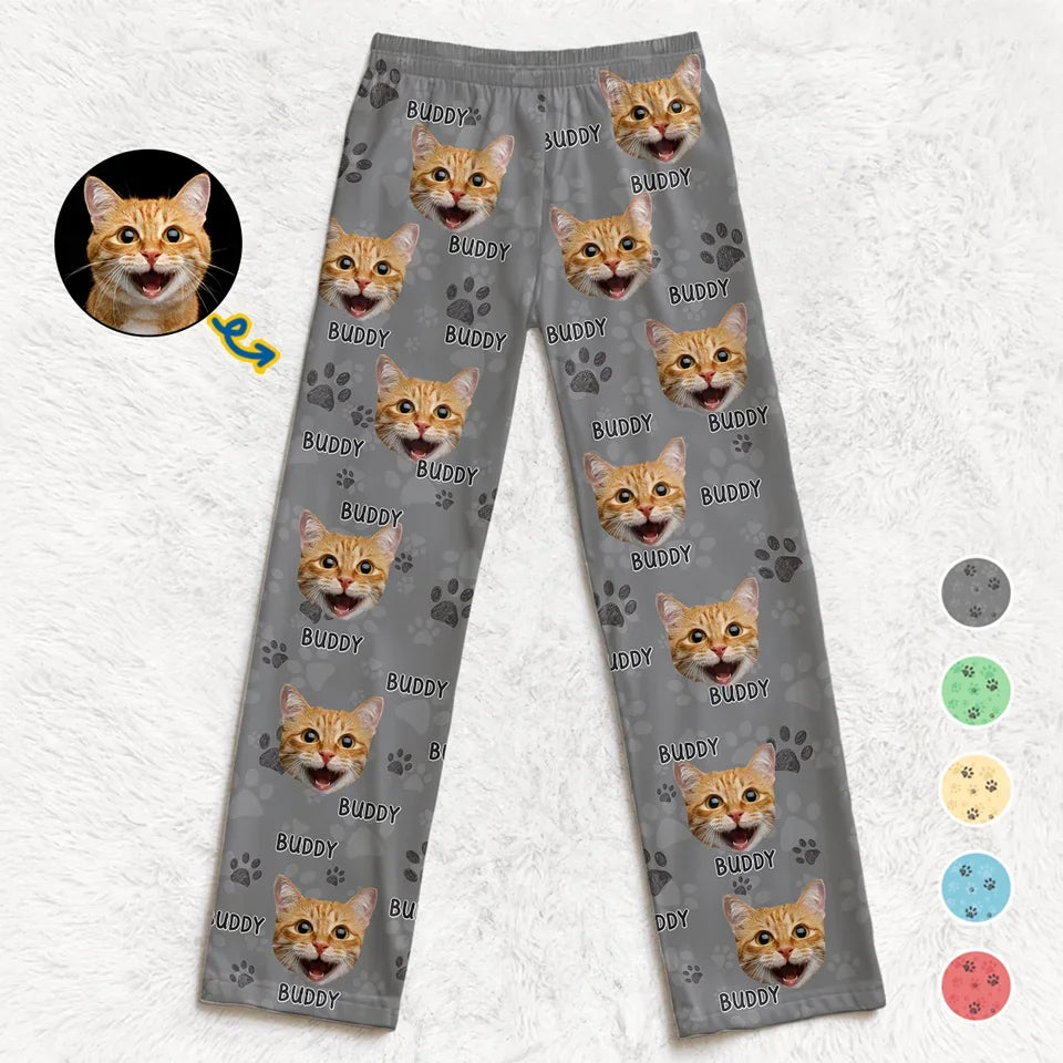 Custom Photo Pawsome Woofmas Vibes  Dog & Cat Personalized Custom Pajama Pants  Christmas Gift For Pet Owners Pet Lovers