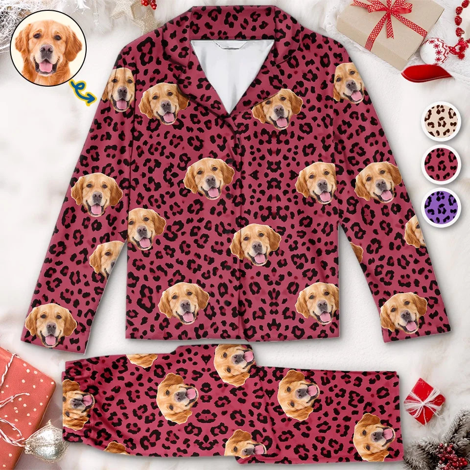 Custom Photo The Best Therapist Has Fur And Four Legs Dog & Cat Personalized Custom Pajamas Christmas Gift For Pet Owners Pet Lovers