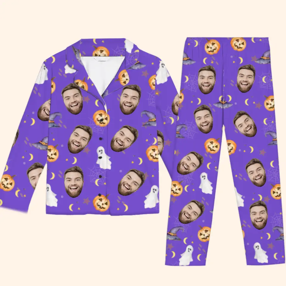 Custom Photo The Bigger The Family The Greater The Crazy  Family Personalized Custom Pajamas  Halloween Gift For Family Members