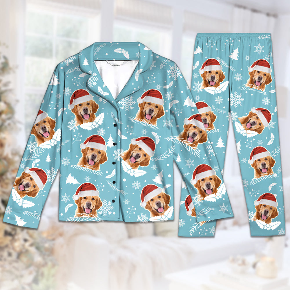 Happy Pawlidays Christmas Is Coming Dog & Cat Personalized Custom Face Photo Pajamas Upload Image Christmas Gift For Pet Owners Pet Lovers